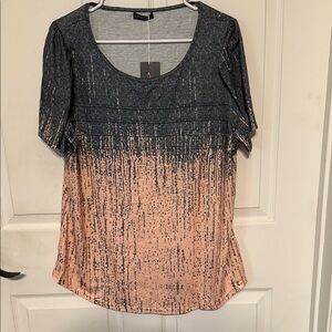 Women's Pink and Black Top